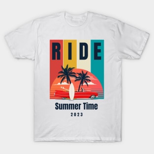 Red Yellow Green Retro Summer Time T-Shirt T-Shirt